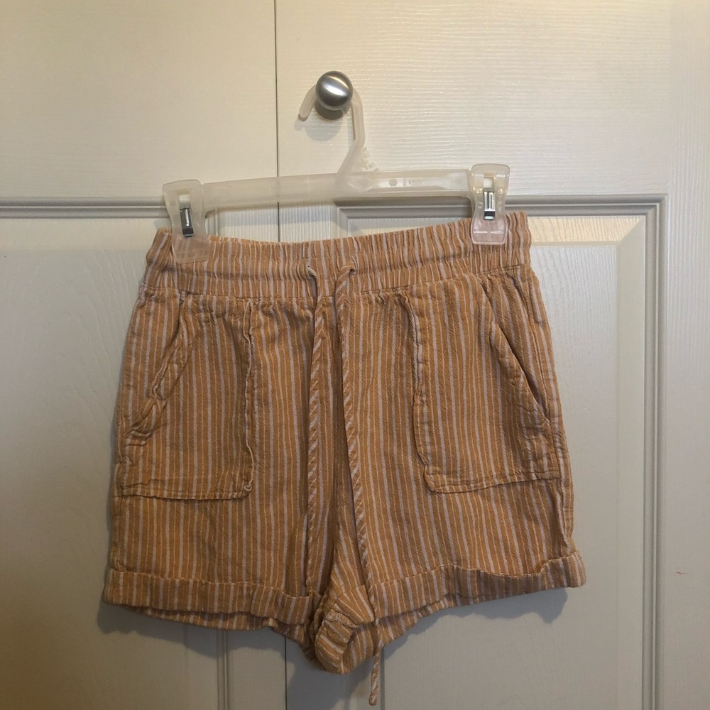 Striped yellow shorts